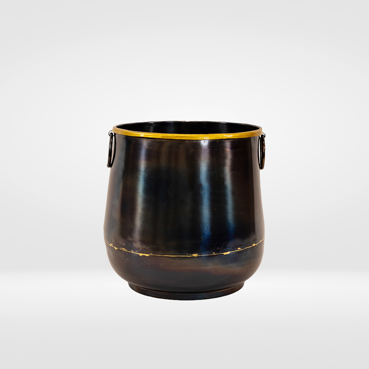 Taj Mahal Metal Black Planter