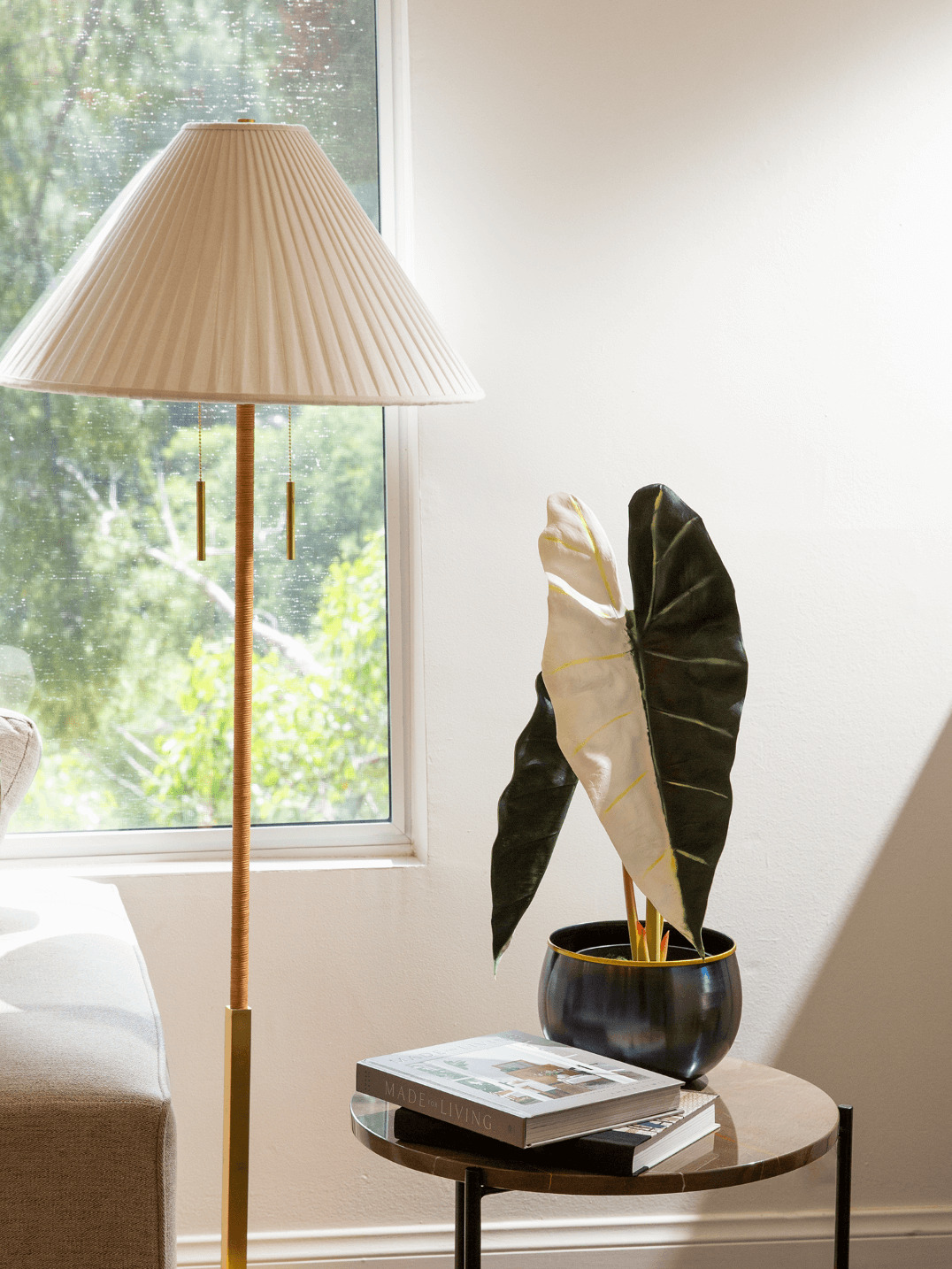 Artificial Variegated Alocasia Plant - 26"H