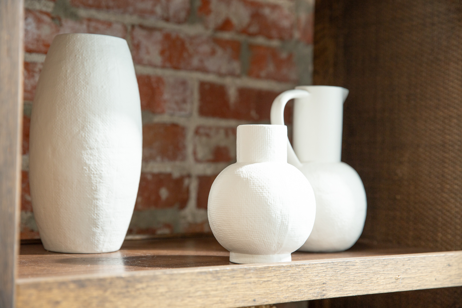 Lincoln Ceramic Round Vase - 6”H