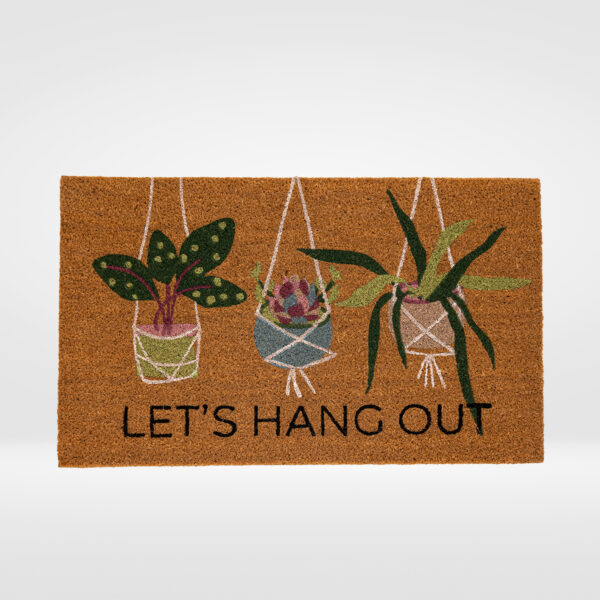 Premium Coir Door Mat Collection: Let's Hang Out - 18″W x 30″L